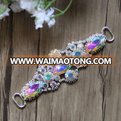 Wholesale 3.5'' Rhinestone Connector For Swimming Wear Bikini Connector Headband Connector Shoe Buckle RC120701