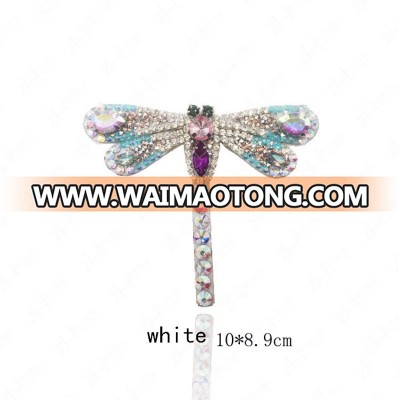 Wholesale rhinestones dragonfly Applique Patch vintage shoe decorations fashion shoe ornaments handmade shoe accessories LSSD065