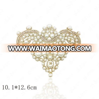 Wholesale rhinestones pearls Applique Patch vintage shoe decorations fashion shoe ornaments handmade shoe accessories LSSD004