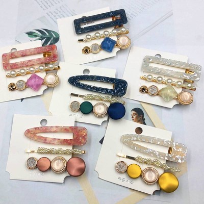 2019 Hot Sale 3pcs Set Hair Clips Bobby Pins Fashion Pearl Hairgrip Accessories For Women Barrette Hairclip Hairpin Lshr023